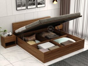 Stylish Simple Bed Design | Wooden Beds with Box Storage