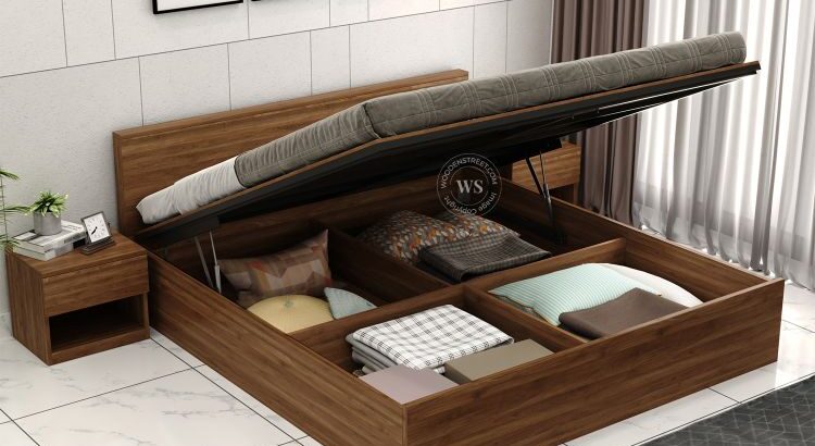 Stylish Simple Bed Design | Wooden Beds with Box Storage