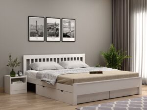 Solid Wood Queen-Size Beds | Elegant & Durable Designs