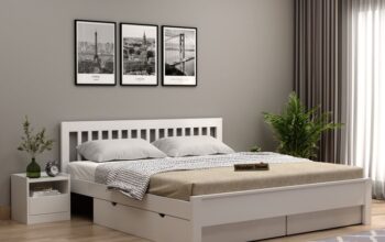 Solid Wood Queen-Size Beds | Elegant & Durable Designs