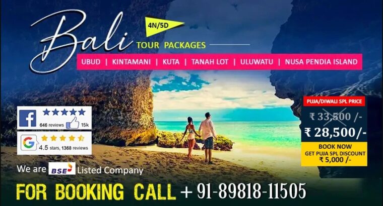 Bali Packages from Kolkata – Your Gateway to a Tropical Paradise